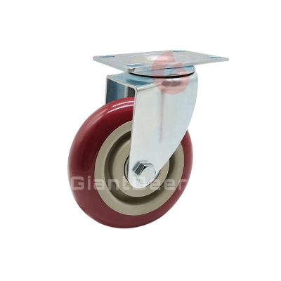 Medium Duty PVC Caster 3 Inch 4 Inch 5 Inch Swivel Caster Wheel with Side Brake