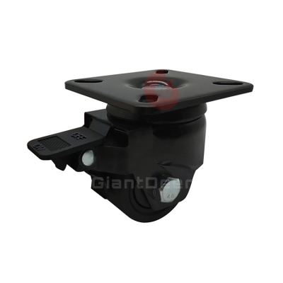Low Profile Heavy Duty Caster 2 Inch 2.5 Inch 3 Inch Swivel Nylon Caster Wheel with Brake